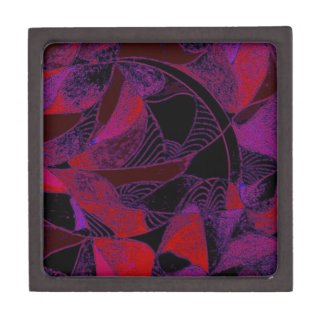 Stained glass in reds and purples gift box