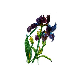 Stained Glass Iris keychain