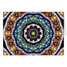 Stained Glass Kaleidoscope #2 Greeting Cards