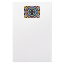 Stained Glass Kaleidoscope #2 Stationery Design