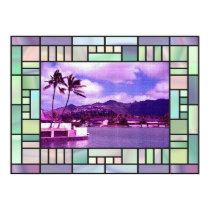 Stained Glass Landscape Poster posters by elena_indolfi Stained Glass Landscape Poster posters