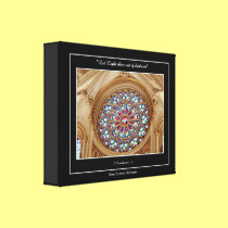 Stained Glass "Let Light shine out of darkness" canvas prints