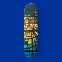 Stained Glass Light Prism colors Skateboard deck by ScenicEarthStudios Stained Glass Light Prism colors Skateboard deck