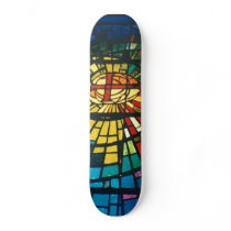 Stained Glass Light Prism colors Skateboard deck