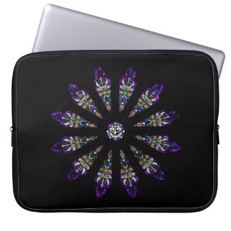 Stained Glass Mandala Laptop Sleeve