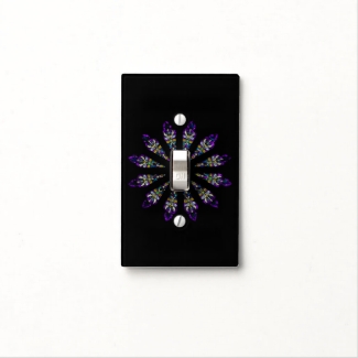 Stained Glass Mandala Light Switch Cover
