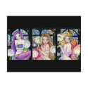 Stained Glass Mermaid Series - Postcard by cckuik Stained Glass Mermaid Series - Postcard