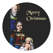 Stained Glass Merry Christmas stickers
