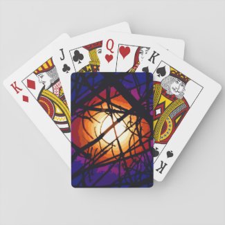Stained Glass Moon Playing Cards