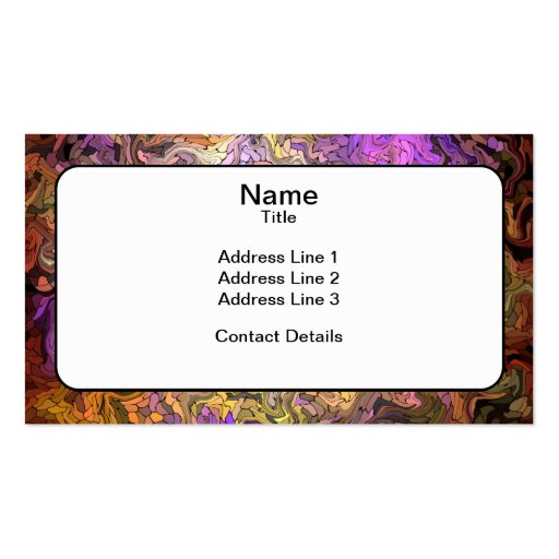 Stained Glass Mosaic Business Cards (front side)