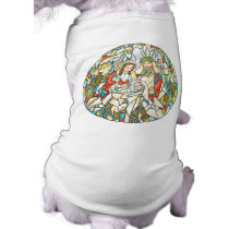 Stained Glass Nativity Painting Pet Tshirt