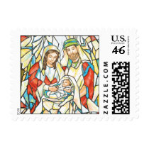 Stained Glass Nativity Painting Stamps
