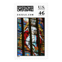 Stained Glass of Christ postage by aaronkwood Stained Glass of Christ postage