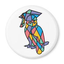 Stained Glass Owl Magnet