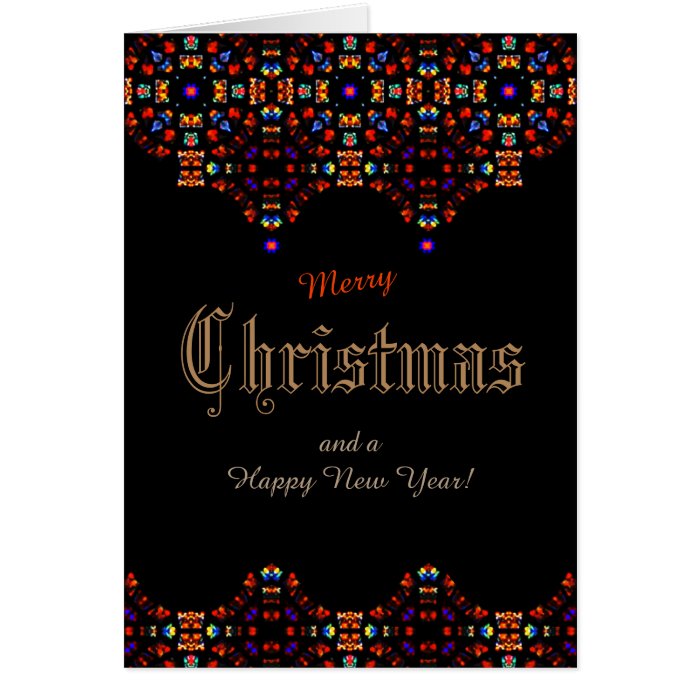 Stained glass paintings Mosaics CC0149 Christmas Card