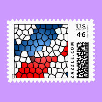Stained Glass Patriot (small) - postage stamps stamps