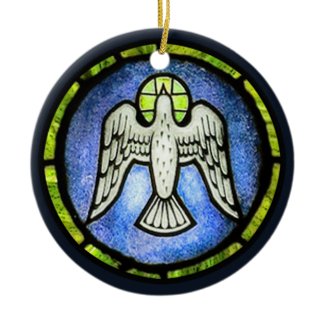 Stained Glass Peace Dove Ornament