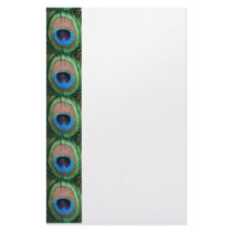 Stained Glass Peacock Stationery Paper