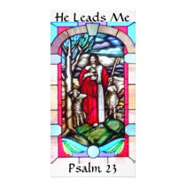 Stained Glass Psalm 23 Photo Card