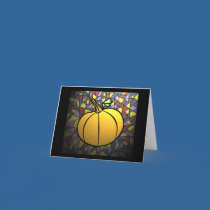 Stained Glass Pumpkin Invites cards