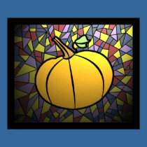 Stained Glass Pumpkin posters