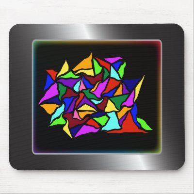 Stained Glass Recycled Mouse Mat by nemos1271