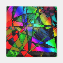 Stained glass refrigerator magnet