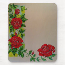 Stained Glass Rose Mousepads