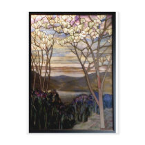 Stained glass scenery postcards