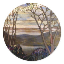 Stained glass scenery stickers