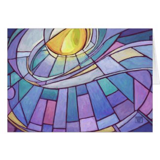 Stained Glass Sky Greeting Card