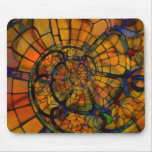 Stained Glass Spiral Mouse Mats