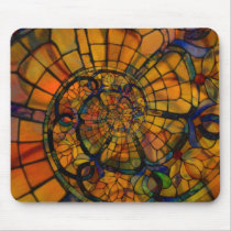 Stained Glass Spiral mousepads by islesmay Stained Glass Spiral mousepads
