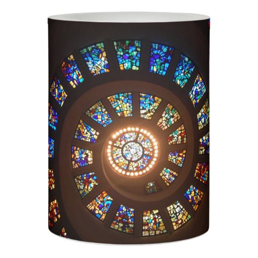 Stained Glass Spiral Window Flameless Candle Zazzle
