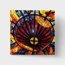 'Stained Glass'  Square Button buttons