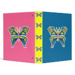 stained glass style butterfly design binders
