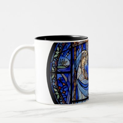 Stained Glass Style Nativity Coffee Mugs