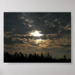 Stained-glass Sunset Poster