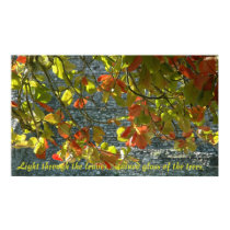 Stained Glass Trees - Poster with Quote posters