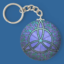 Stained Glass Triskele keychains