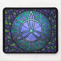 Stained Glass Triskele Mouse Pads