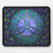Stained Glass Triskele Mouse Pads
