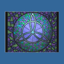 Stained Glass Triskele postcards