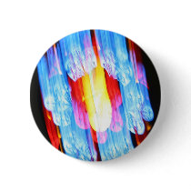 Stained glass window, Bern Munster, Switzerland Pinback Button