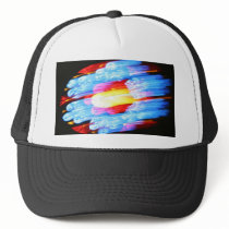 Stained glass window, Bern Munster, Switzerland Trucker Hat