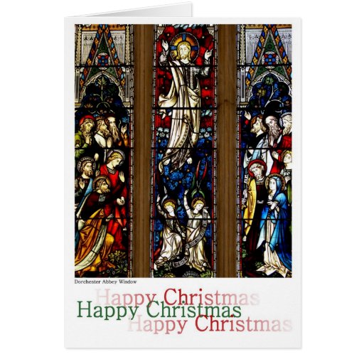 Stained Glass Window Christmas Cards Zazzle
