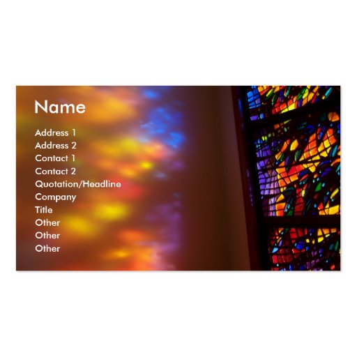 Stained Glass Window Church Business Card Art