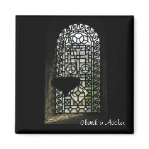 Stained glass window in church in Aachen Magnets