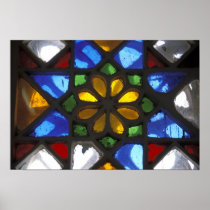 Stained glass window inside the National
