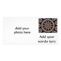 Stained Glass Window Kaleidoscope #1 Custom Photo Card